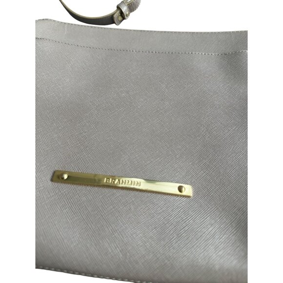 BRAHMIN Womens Taupe Beige Leather Crossbody Bag - Picture 6 of 12